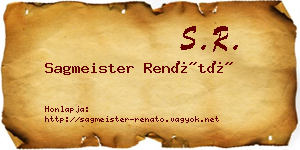 Sagmeister Renátó névjegykártya